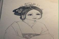 才女雅芬作画展现傲
